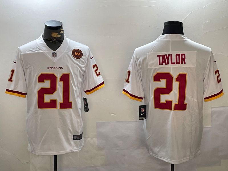Men Washington Redskins 21 Taylor White 2024 Nike Limited NFL Jersey style 4